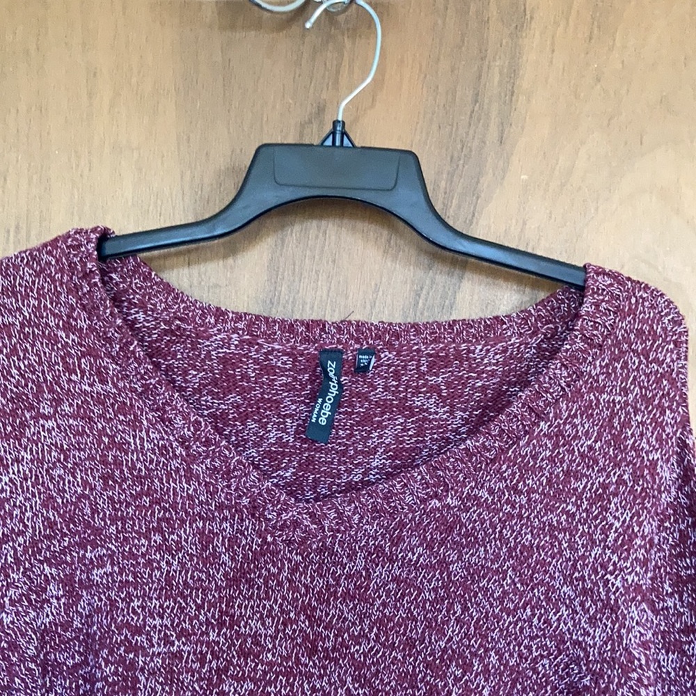 Zoe + Phoebe sweater tawny port heathered pullover casual office 3X - Picture 11 of 17